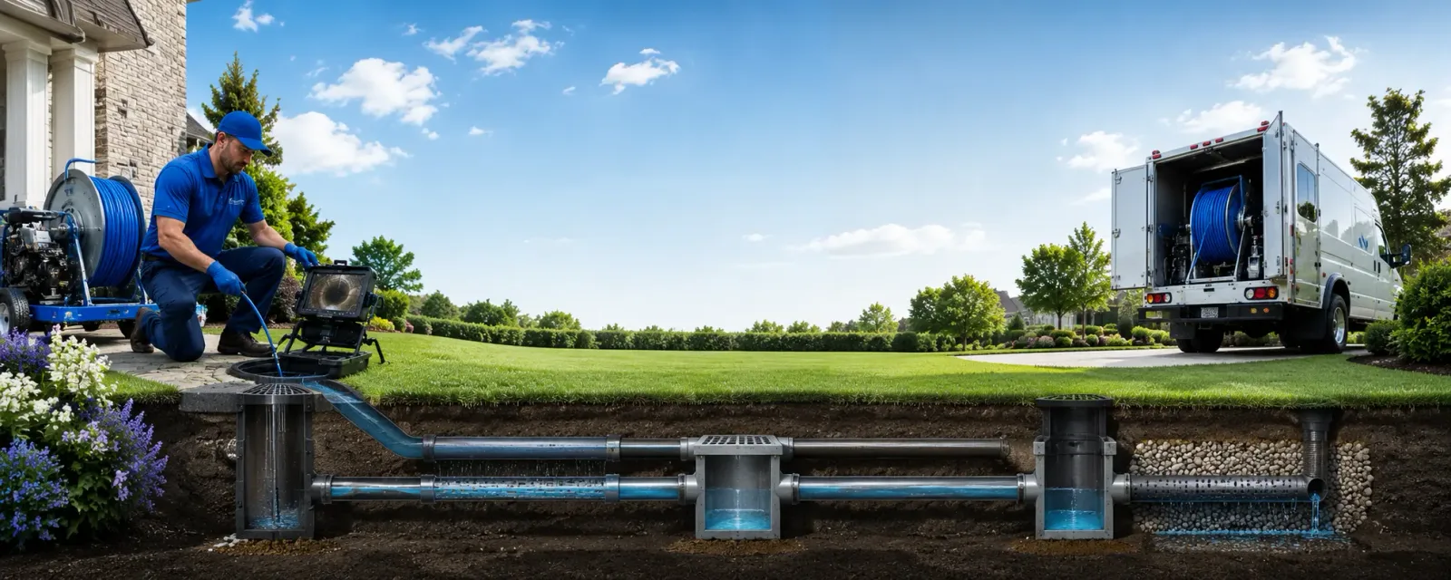 Outdoor drain cleaning information for Melville, MT